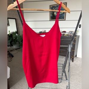 Burgundy Red Silk Blend Top